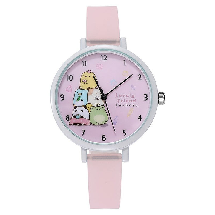 Cute Cartoon Friends Dial with Luminous Silicone Strap Quartz Watches