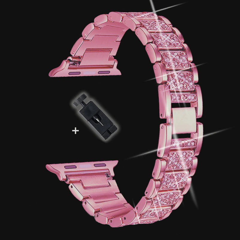 Shimmering Rhinestone Studded Apple Watch Replacement Straps