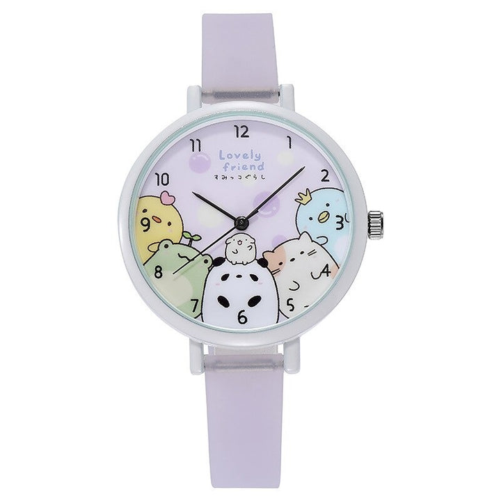 Cute Cartoon Friends Dial with Luminous Silicone Strap Quartz Watches