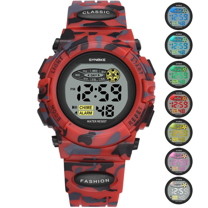 Military Kid's Colorful Digital Camouflage Watches