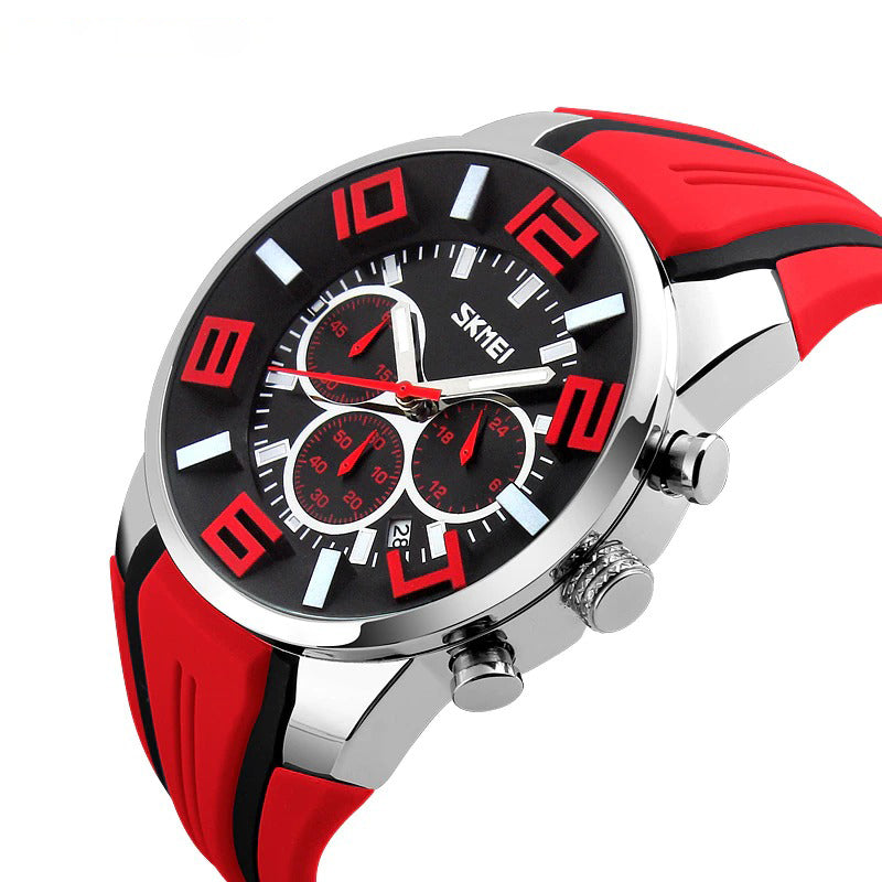 Men's Sporty Large Dial Waterproof Chronograph Quartz Watches