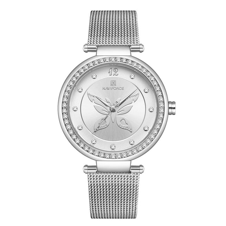 Majestic Butterfly Dial Decorated with Rhinestone Wings Quartz Watches