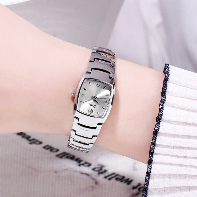 Refined Leisure Fashion Dial with Stainless Steel Strap Quartz Watches