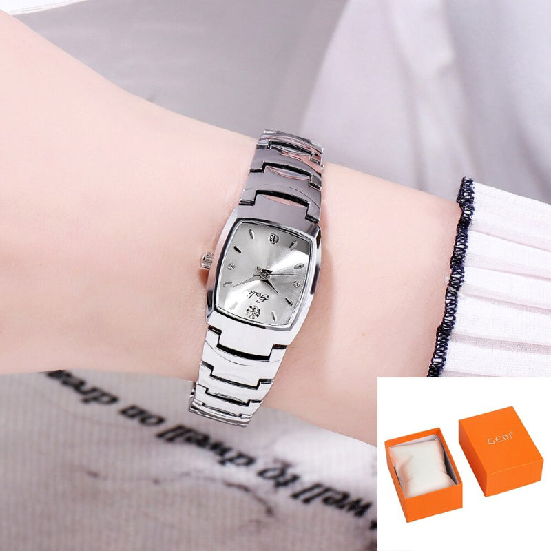 Refined Leisure Fashion Dial with Stainless Steel Strap Quartz Watches