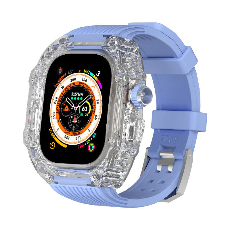 Transparent Case and Durable Replacement Straps for Apple Watches