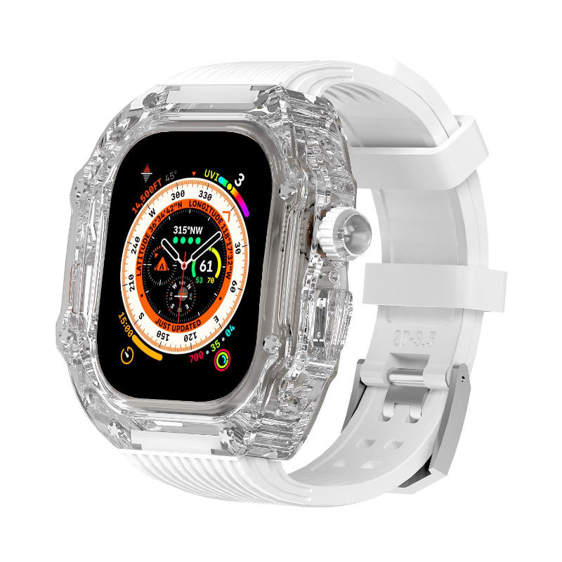 Transparent Case and Durable Replacement Straps for Apple Watches