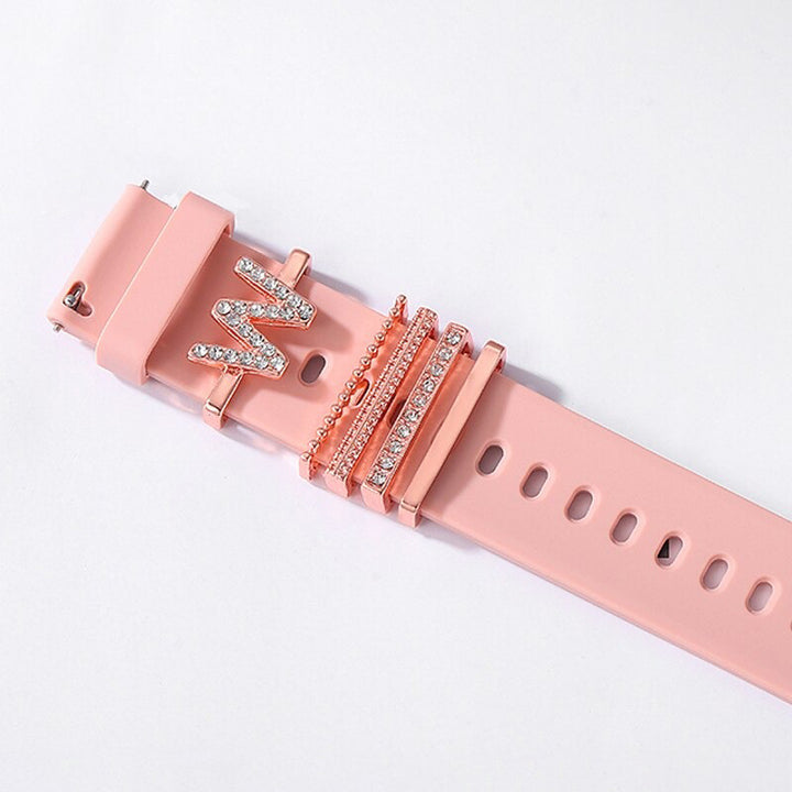 Personalized A-Z Initial Letter Smart Watch Band Charms