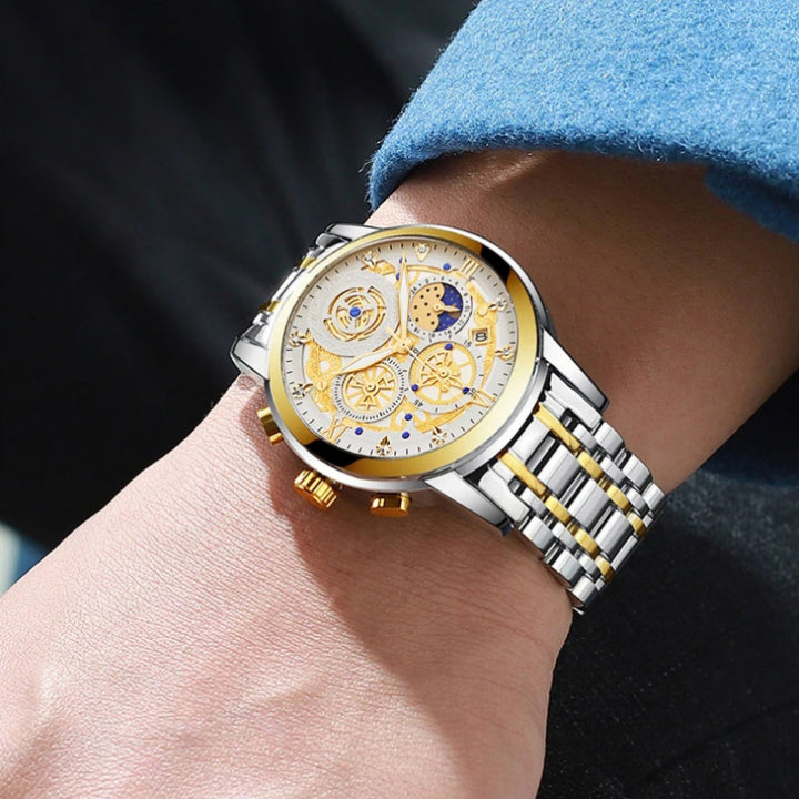 Tough Series Moon Phase Dial Sports Chronograph Watches