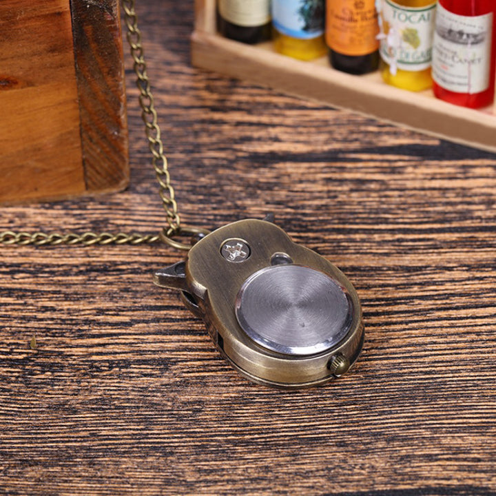 Vintage Mini Owl Shape Pendant Necklaces Quartz Watches
