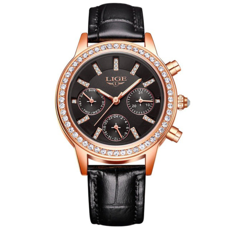 Women's Elegant Rhinestone Inlaid Watch Collection