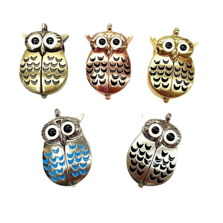 Vintage Mini Owl Shape Pendant Necklaces Quartz Watches