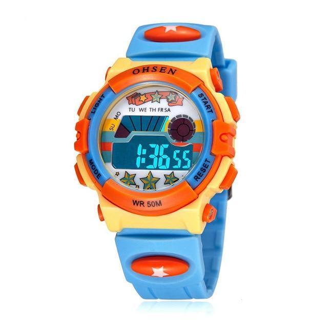 Children's Sportswatch - The Triple Star™ Children's Electronic Digital LCD Sports Wristwatch