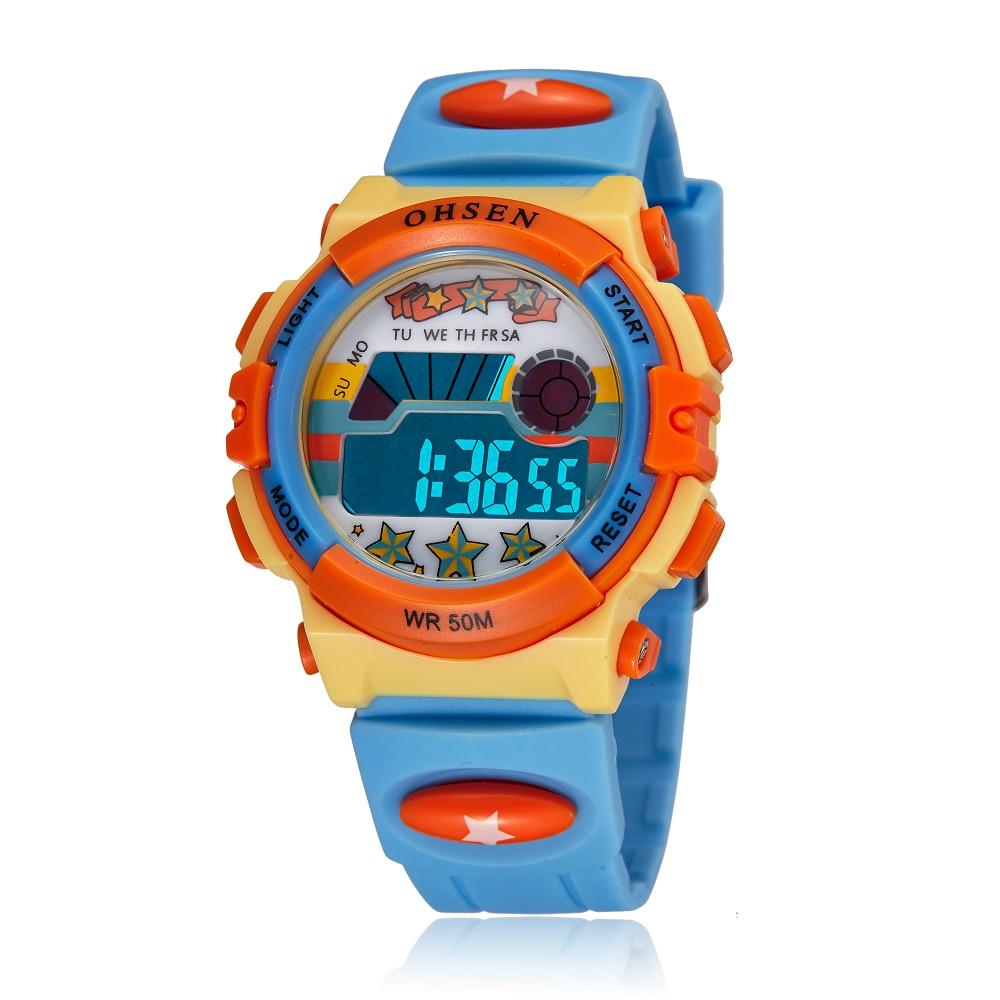 Children's Sportswatch - The Triple Star™ Children's Electronic Digital LCD Sports Wristwatch