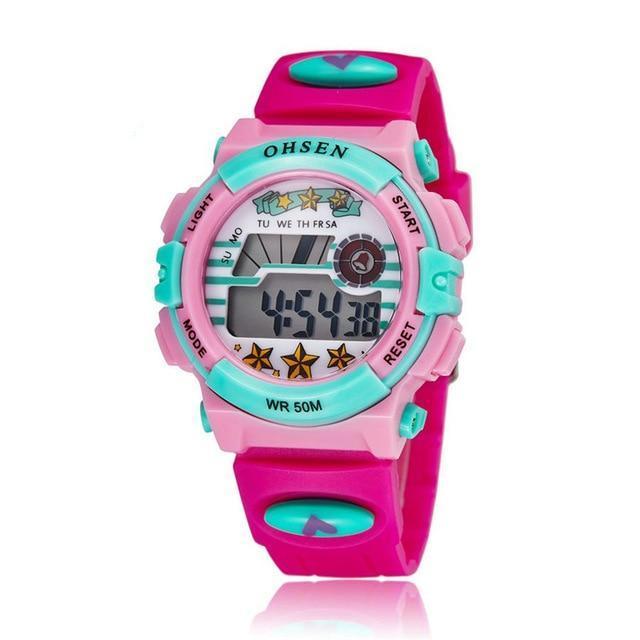 Children's Sportswatch - The Triple Star™ Children's Electronic Digital LCD Sports Wristwatch