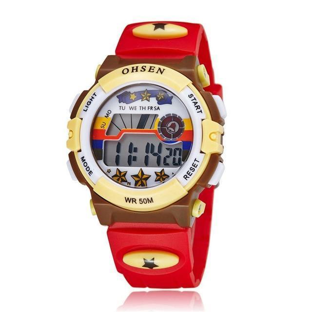 Children's Sportswatch - The Triple Star™ Children's Electronic Digital LCD Sports Wristwatch