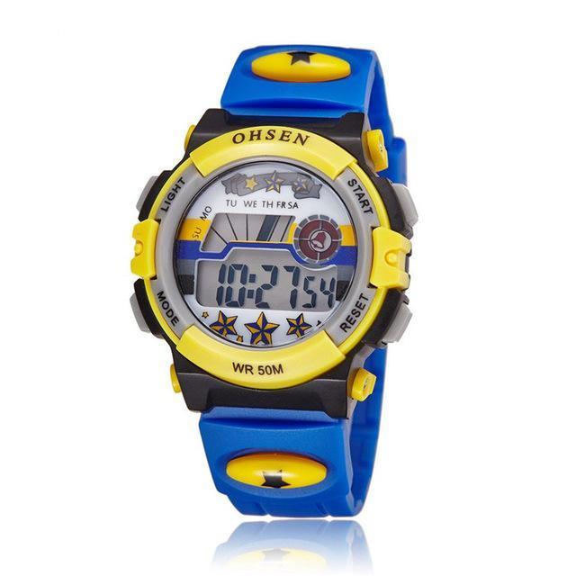 Children's Sportswatch - The Triple Star™ Children's Electronic Digital LCD Sports Wristwatch