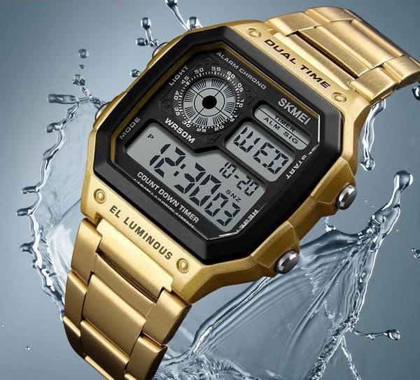 Digital Watch - The Sleek Compass™ Casual Stainless Steel Digital Watches For Men