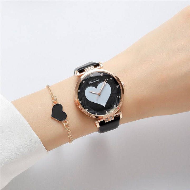 Exquisite Fashion Love Heart Dial Quartz Watches