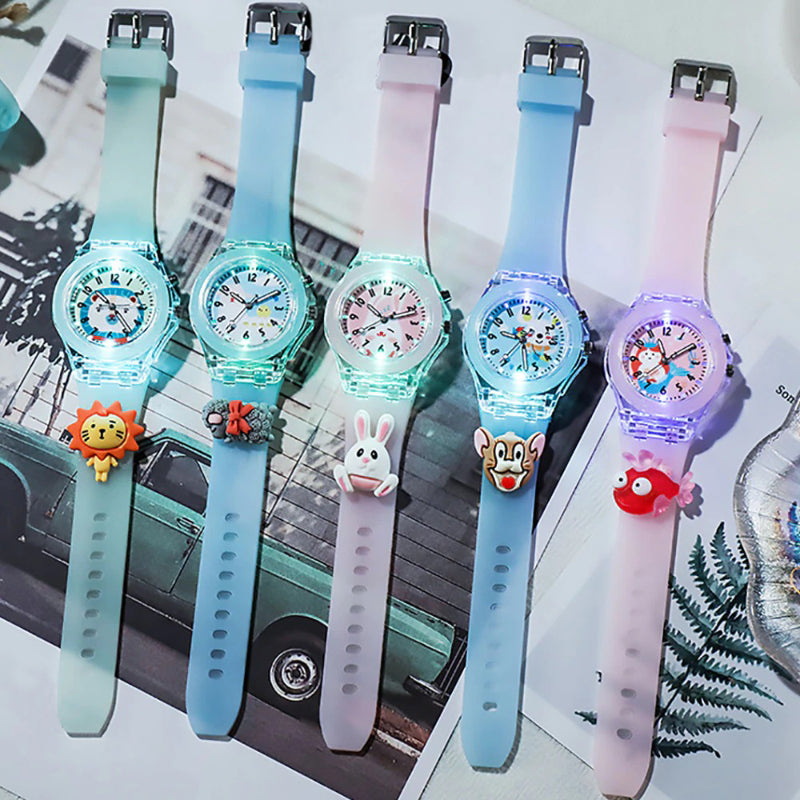 Wonderful Cartoon Pattern Luminous Watches for Kids