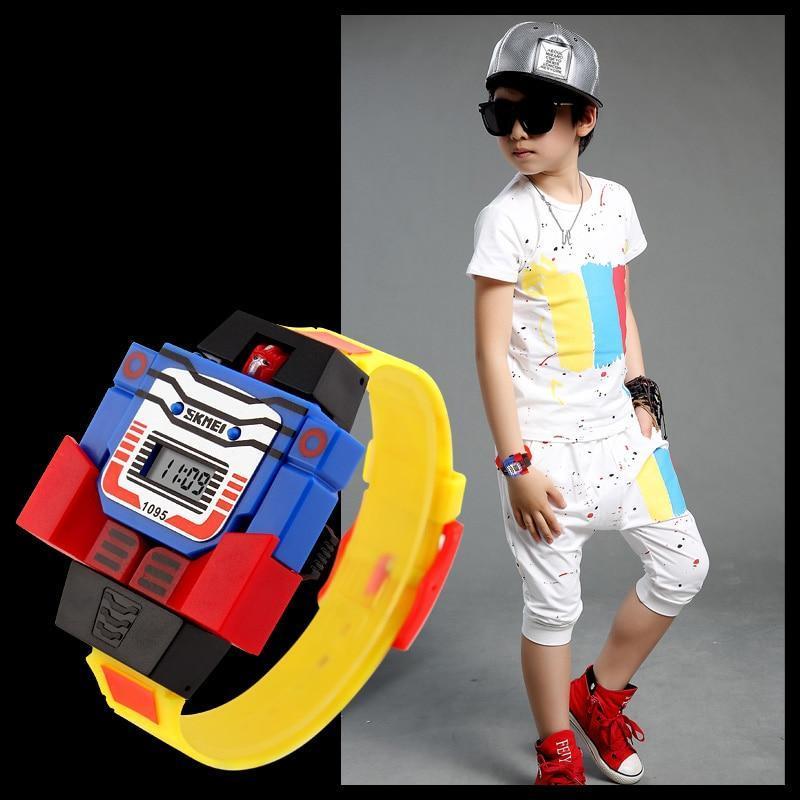 Kid's Fashion Watch - The Robot™ Kid's Cartoon Toy LED Digital Sports Watches