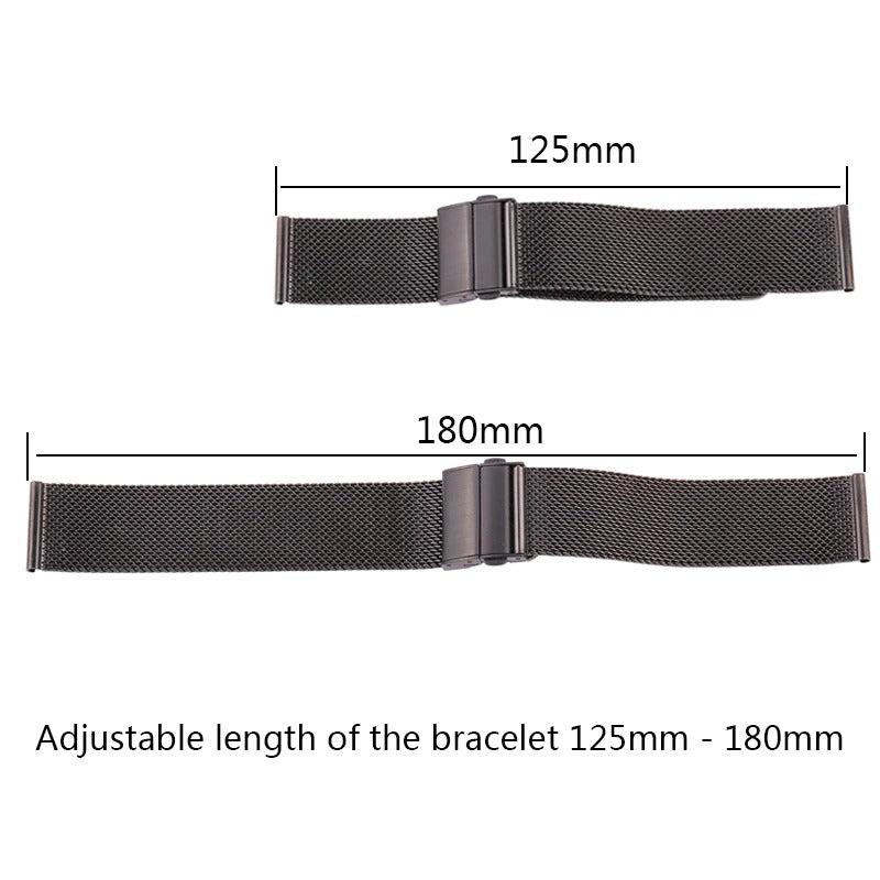 Adjustable Stainless Steel Mesh Replacement Watchbands