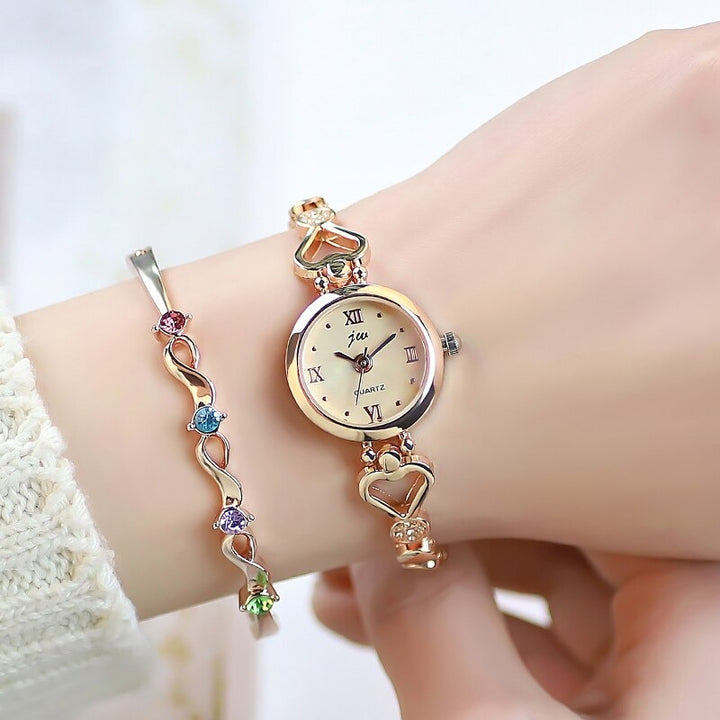 Delicate Heart Shaped Bracelet Strap Quartz Watches