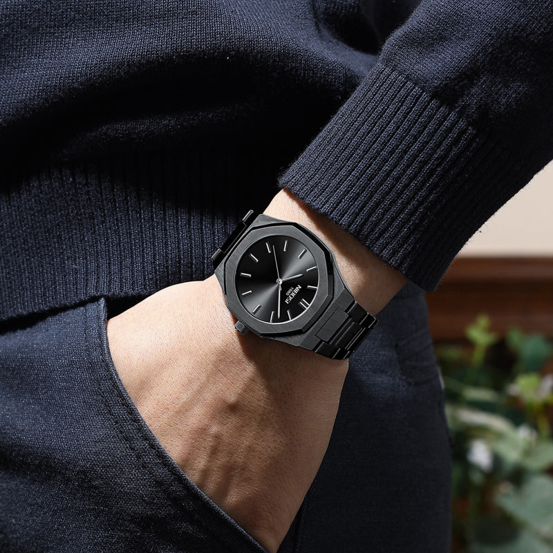 Elegant and Smooth Shape Geometric Dial Luminous Quartz Watches