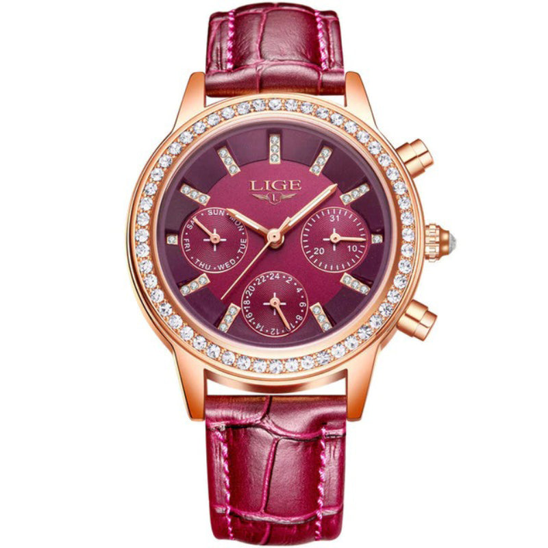 Women's Elegant Rhinestone Inlaid Watch Collection