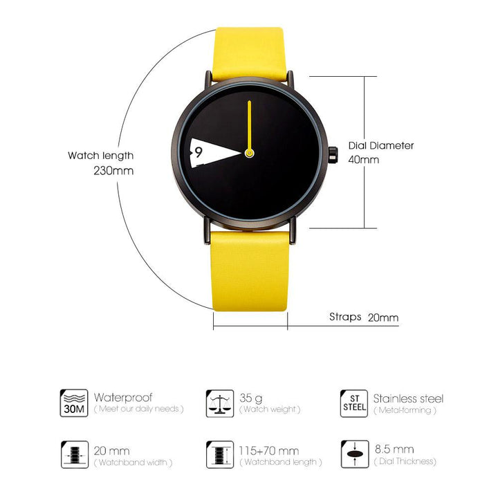 Quartz Watches - Casual Style Quartz Watch With Waterproof Leather Band