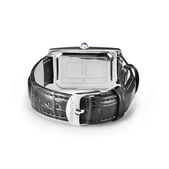 Multi-color Rectangle Case Waterproof Vegan Leather Strap Quartz Watches