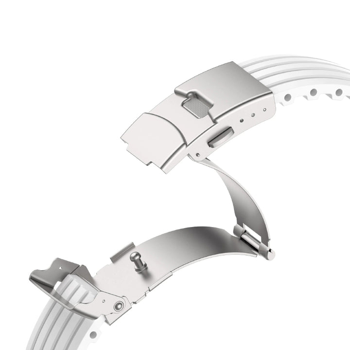 Trendy Silicone Strap with Stainless Steel Buckle for Apple Watches