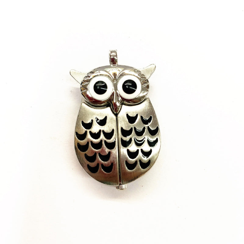 Vintage Mini Owl Shape Pendant Necklaces Quartz Watches