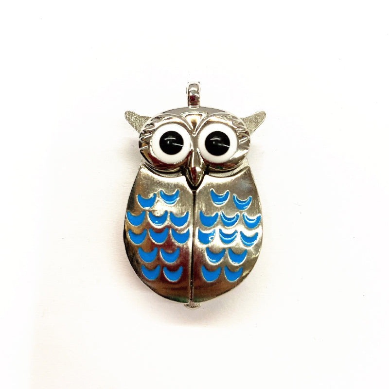 Vintage Mini Owl Shape Pendant Necklaces Quartz Watches