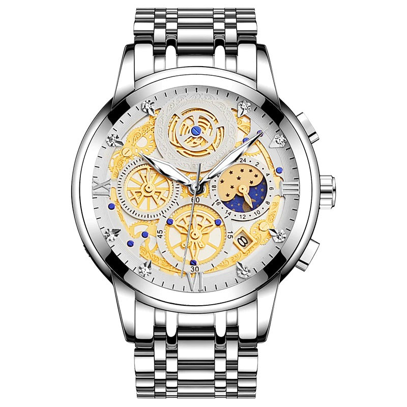 Tough Series Moon Phase Dial Sports Chronograph Watches