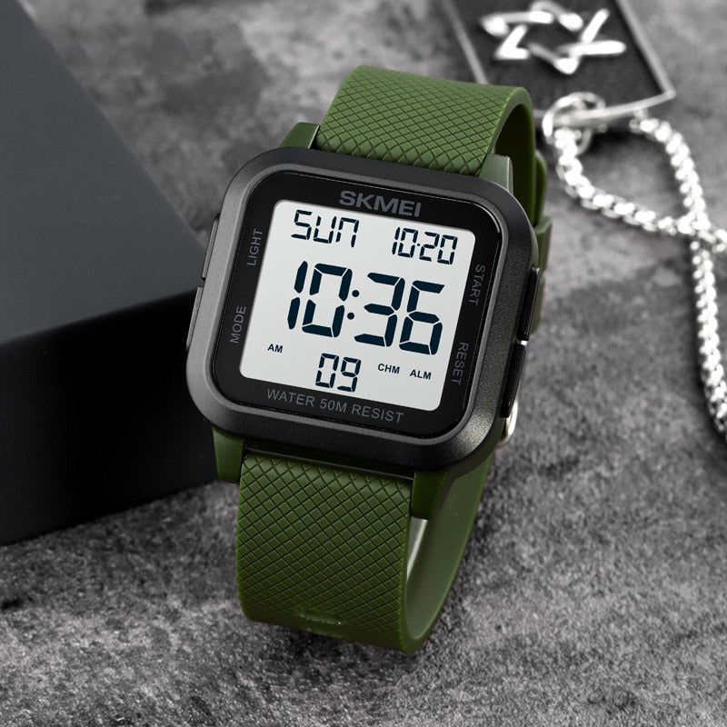 Multi-functional Men's Square Case Fashion Sports Chronograph Watches