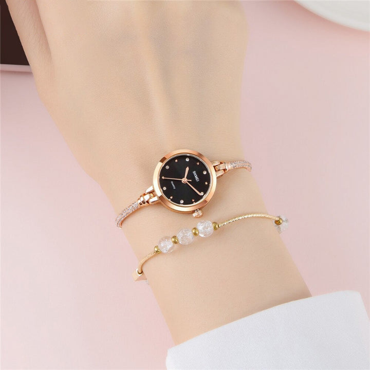 Ultra-Slim Rhinestone Chain Bracelet Quartz Watches