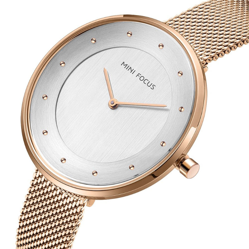 Minimalist Dot Scale Stainless Steel Quartz Watches