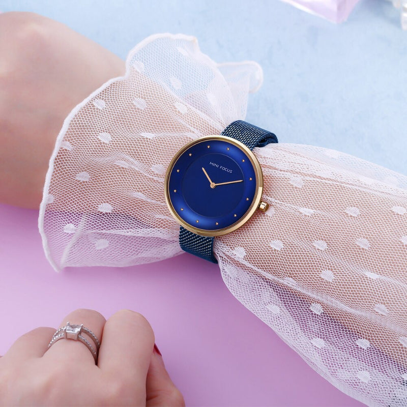 Minimalist Dot Scale Stainless Steel Quartz Watches