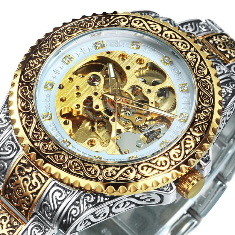 UPDATE PRODUCT TYPE - 3D Vintage Royal Engraved Fashion Automatic Watches