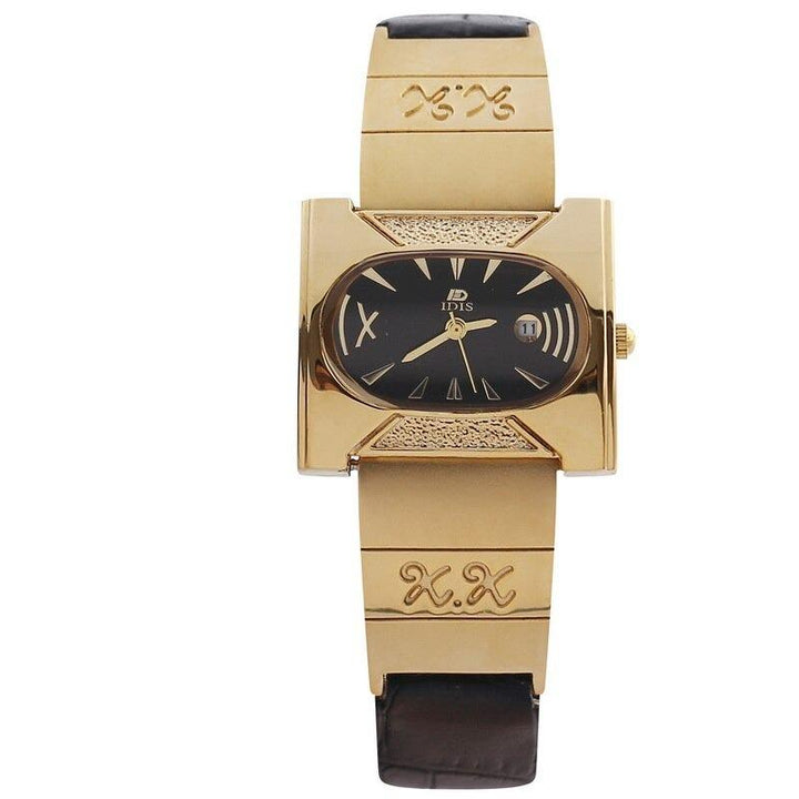 UPDATE PRODUCT TYPE - Unique Style Rectangular Case Vegan Leather Strap Quartz Watches
