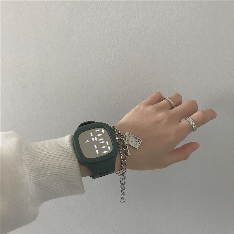 Minimalist Large Square LED Digital Dial Display