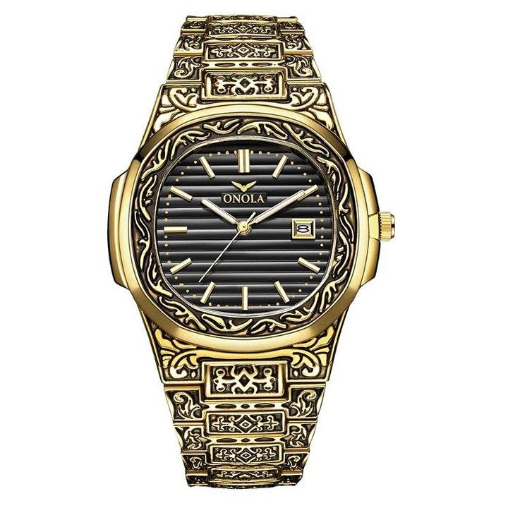 Watch - Deluxe Vintage Carved Quartz Watch