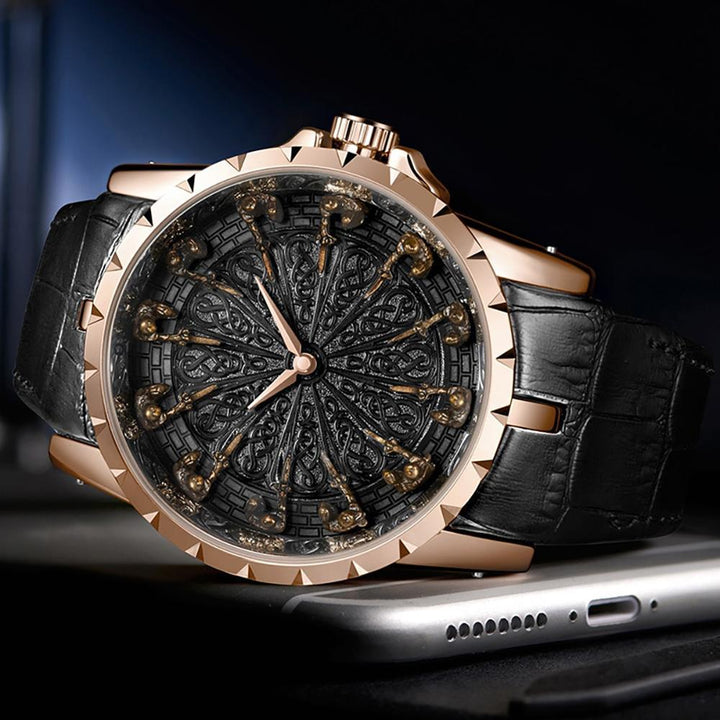 Watch - High-class Quartz Watch With Twelve Knights Guard Time