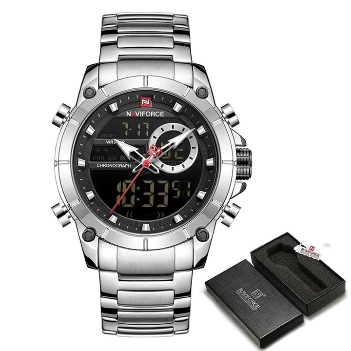 Watch - Luminous Digital Dual Time Display Quartz Watch