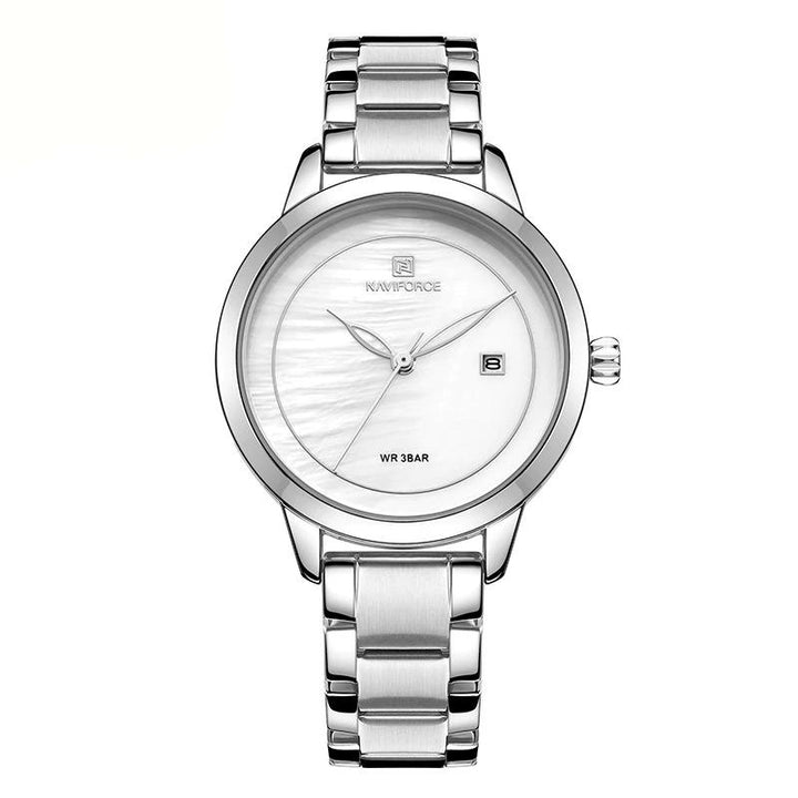 Watch - Snappy Numberless Dial With Stainless Steel Band Quartz Watch