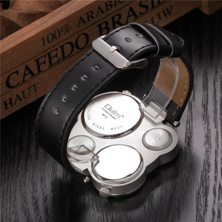 Watch - Two Time Zone Unique Design Men's Quartz Watches