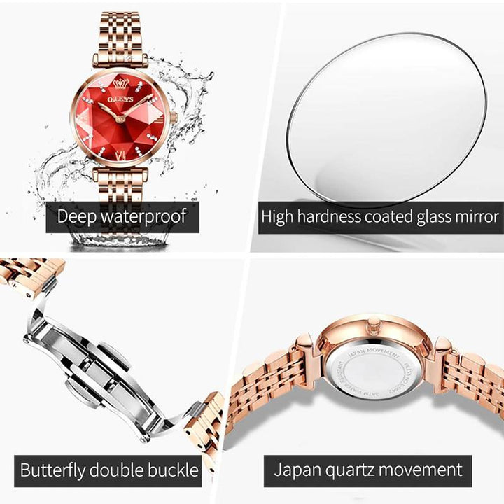 Outstanding Unique Trend Diamond Cutting Design Quartz Watches