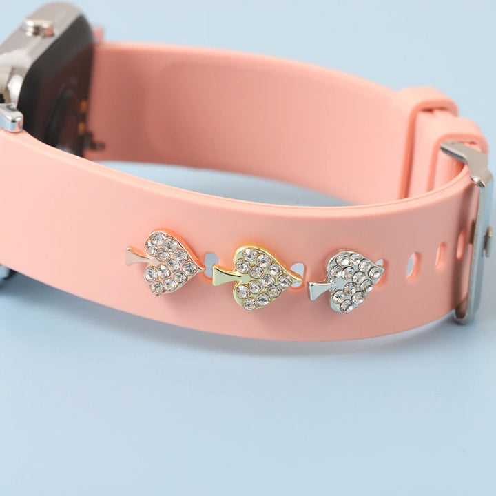 Multi-Style Rhinestone Encrusted Smart Watch Band Charms Collection