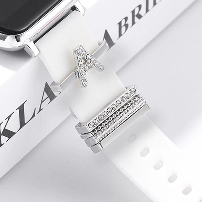 Personalized A-Z Initial Letter Smart Watch Band Charms