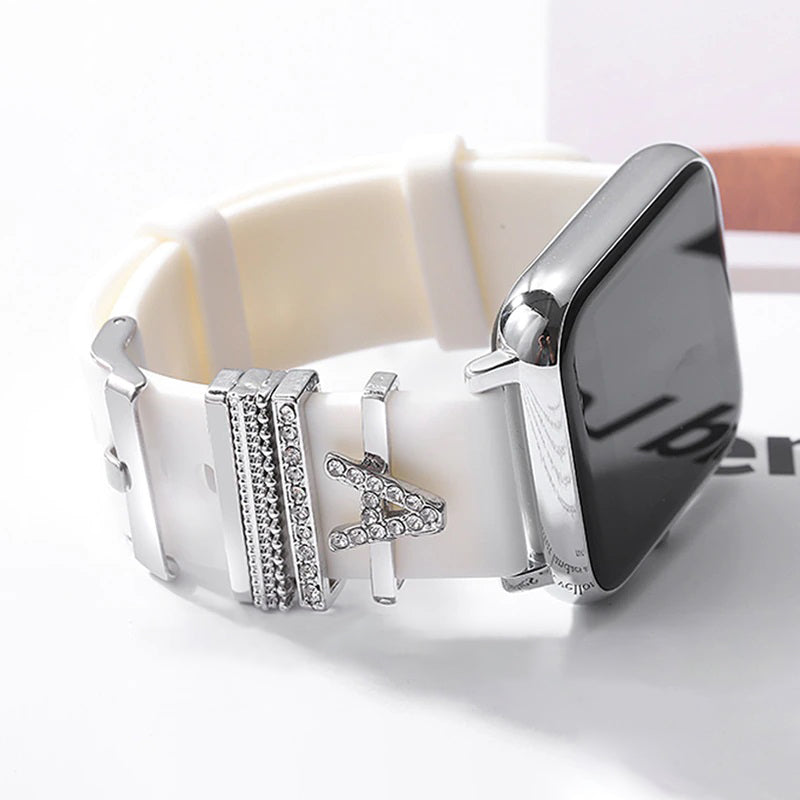 Personalized A-Z Initial Letter Smart Watch Band Charms
